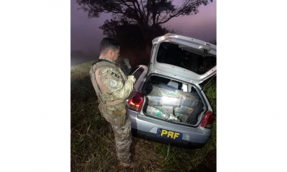 Após tentativa de fuga, PRF apreende quase 400 kg de maconha em Cascavel