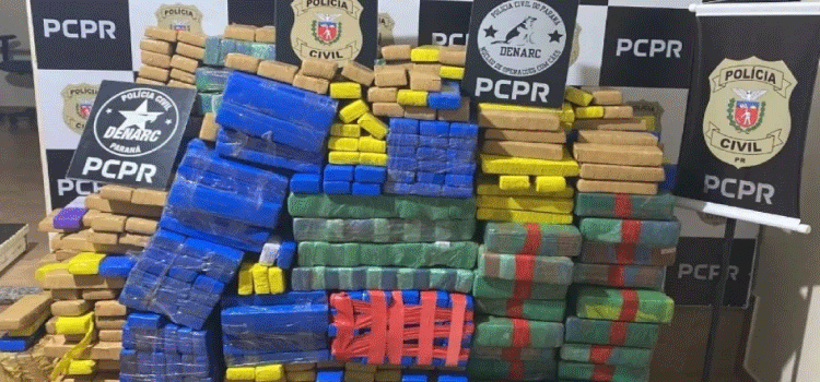 DESCAMINHO: Homem é preso e caminhão com 750 kg de maconha apreendido em Maringá.