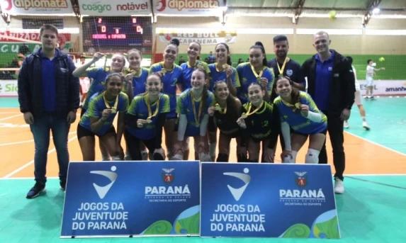 Equipe Feminina de Voleibol de Guaraniaçu é Campeã Invicta dos Jogos da Juventude do Paraná.