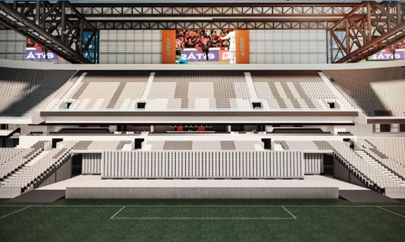Esporte e Inovação: Ligga Arena terá a primeira arquibancada retrátil do Brasil em projeto inédito