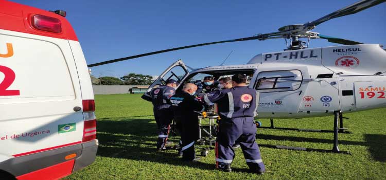 GUARANIAÇU: Aeromédico é acionado para remoção de Idosa à Cascavel.