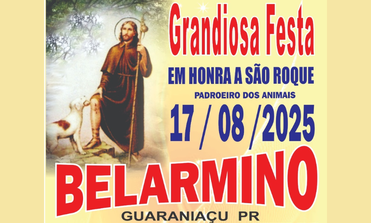 GUARANIAÇU: Comunidade do Belarmino promove grandiosa festa no próximo domingo 17 de agosto.
