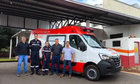 Guaraniaçu recebe nova ambulância do SAMU através de investimento do Ministério da Saúde.