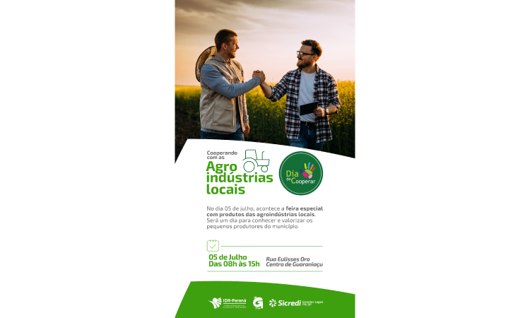 GUARANIAÇU: Sicredi e Agroindústrias promovem ação especial no Dia de Cooperar.