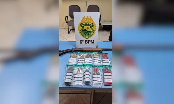 Homem é preso por posse irregular de arma de fogo e grande quantidade de munições em Três Barras do Paraná