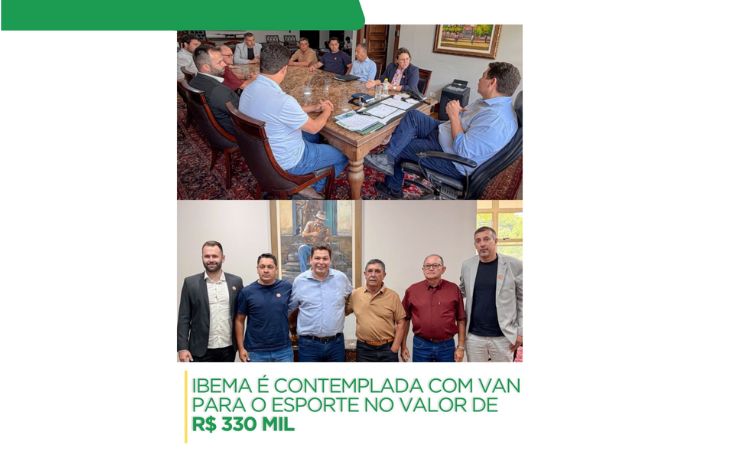 Ibema é contemplada com van para o esporte no valor de R$ 330 mil