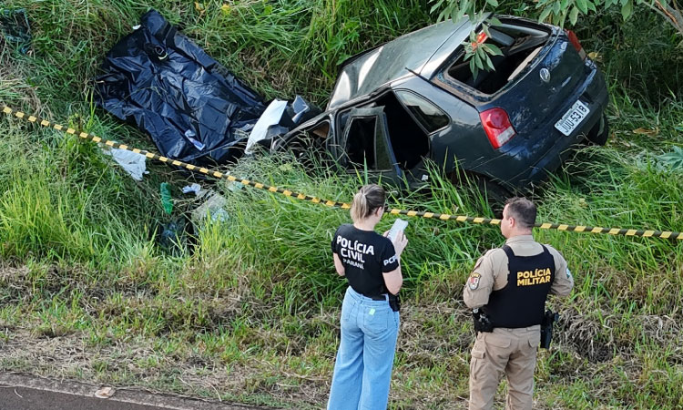Idosa morre em grave acidente na BR-158, em Palmital