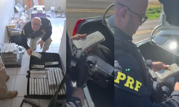 Maconha é apreendida em bagagem de adolescente na BR-277, em Cascavel