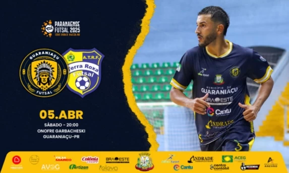 Neste sábado tem Futsal no Onofre Garbacheski em jogo válido pelo Campeonato Paranaense Chave Bronze.