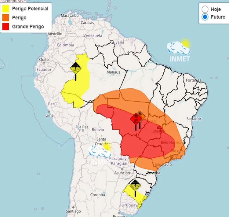ONDA DE CALOR: Inmet amplia alerta de perigo e temperaturas podem atingir recordes já no fim de semana.
