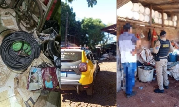 Operação Conex apreende cerca de 80 quilos de fios em estabelecimentos de Quedas do Iguaçu