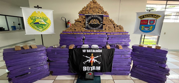 PARANÁ: Após denúncia pelo 181, Polícia Militar apreende 912 quilos de drogas em Apucarana.