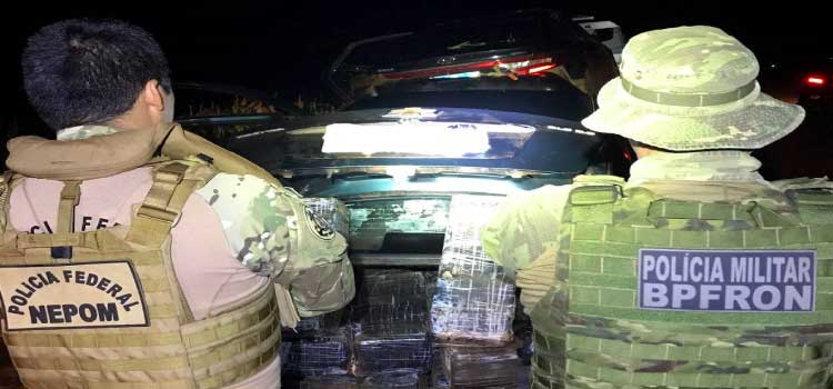 PARANÁ: BPFRON e Polícia Federal apreendem mais de uma tonelada de droga em Francisco Alves.