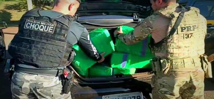 PARANÁ: PRF e PM/PR apreendem quase 200 kg de maconha em Floresta/PR.