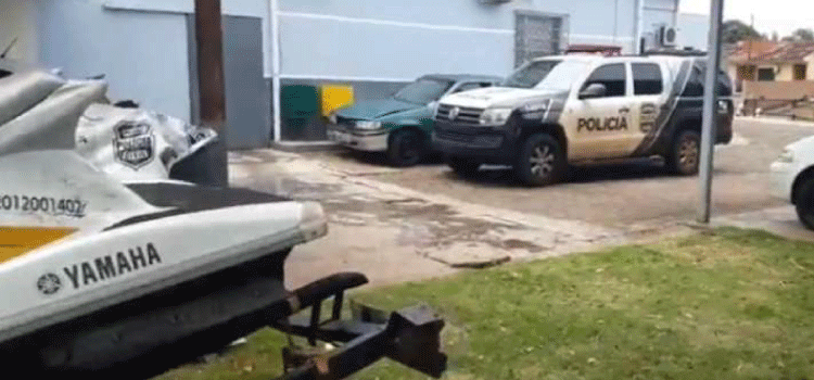 Policia Civil de Capitão Leonidas Marques localiza Jet Ski e carro furtados em Boa Vista.