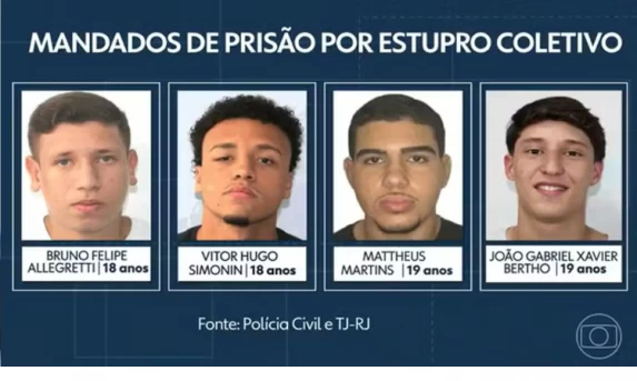 Policial: Foragido por estupro coletivo se entrega à polícia no Rio de Janeiro