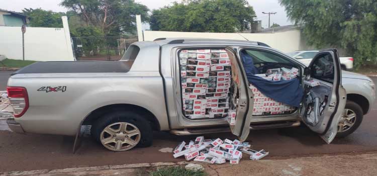SEGURANÇA PÚBLICA: PRF apreende Ranger carregada com 20 mil maços de cigarros