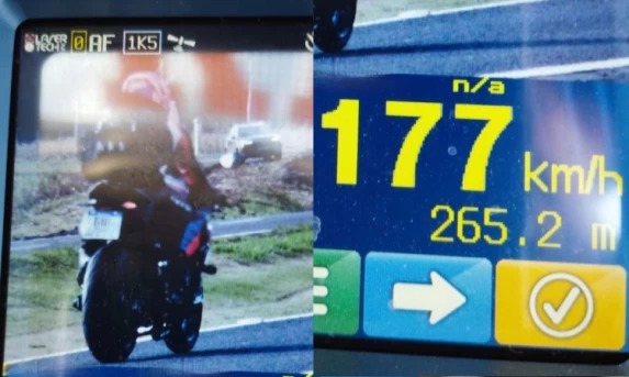 PRF flagra motociclista a 177 km/h na BR-163, em Cascavel/PR