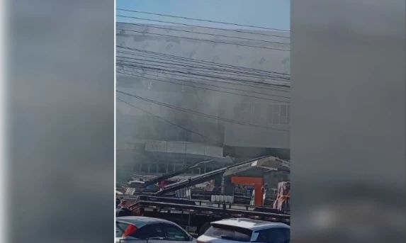 Princípio de incêndio mobiliza Corpo de Bombeiros em agência bancária de Laranjeiras do Sul