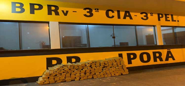 SEGURANÇA PÚBLICA: Ação conjunta da PRE de Iporã e Assis Chateaubriand apreende 254 kg de maconha