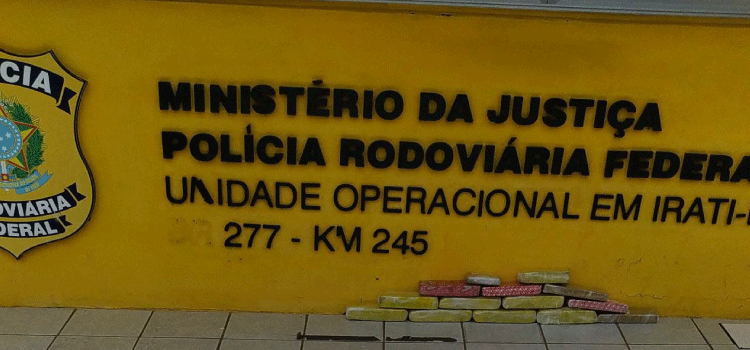 TRÁFICO DE DROGAS: PRF apreende maconha e um menor na rodovia em Irati.
