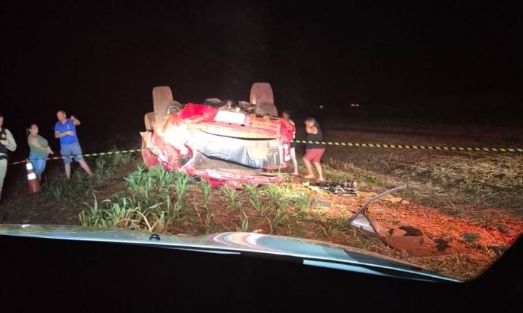 Tragédia: Acidente com capotamento deixa dois mortos na PR-471 em Três Barras do Paraná