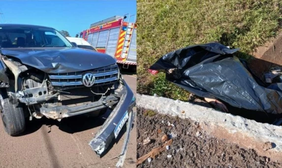 Tragédia na Rodovia em Cascavel: Homem morre em grave acidente envolvendo moto e caminhonete na BR-277